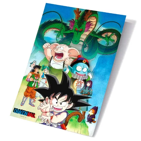 Shenron e os heróis de Dragon Ball Super juntos num poster 3D em PVC de 40x60 cm. Uma peça de decoração para fãs do anime. Encontra-o na Loja dos Brinquedos.