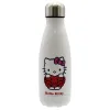 Explora a garrafa térmica Hello Kitty do signo Caranguejo: 550 ml em aço inoxidável que mantém bebidas frias 24 h e quentes 12 h. Perfeita para oferecer!