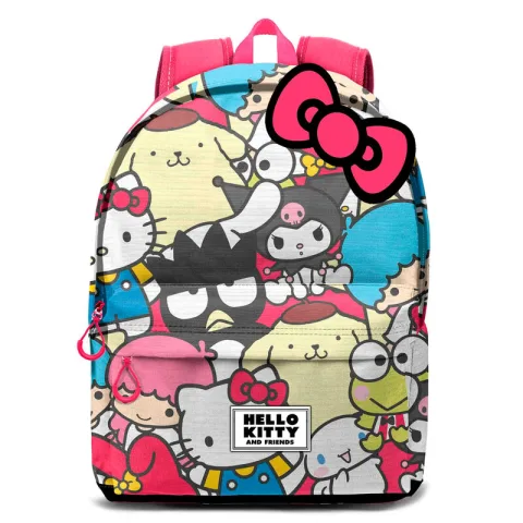 Vai para a escola com a Mochila Friends Hello Kitty de 44 cm da Karactermania: espaço para livros