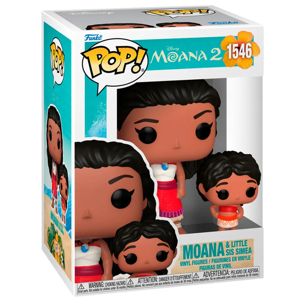 Adiciona a figura Funko POP! Disney Vaiana 2 Moana & Simea à tua coleção. Figura em vinil de 9 cm em caixa de janela