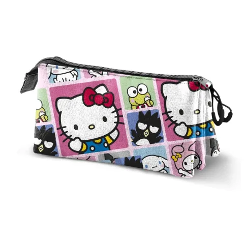 Organiza o material escolar no Estojo Triplo Panels Hello Kitty da Karactermania