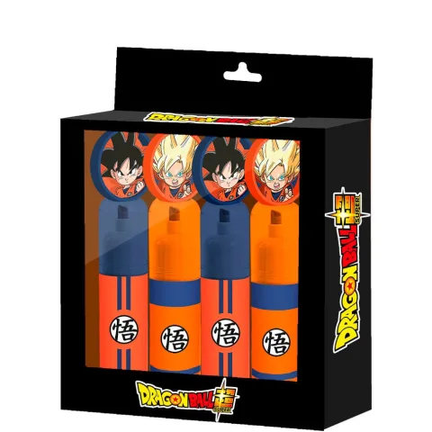 Destaca os apontamentos com o conjunto de 4 marcadores fluorescentes Dragon Ball Super