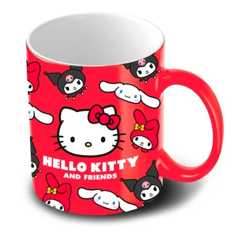 Saboreia café ou chá na Caneca Hello Kitty and Friends de 350 ml da Karactermania