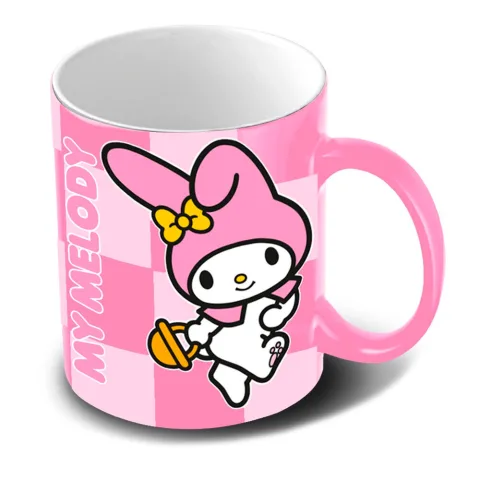 Oferece doçura com a Caneca Cute My Melody Hello Kitty and Friends de 350 ml da Karactermania