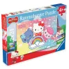 Monta dois puzzles Hello Kitty de 24 peças com o conjunto da Ravensburger
