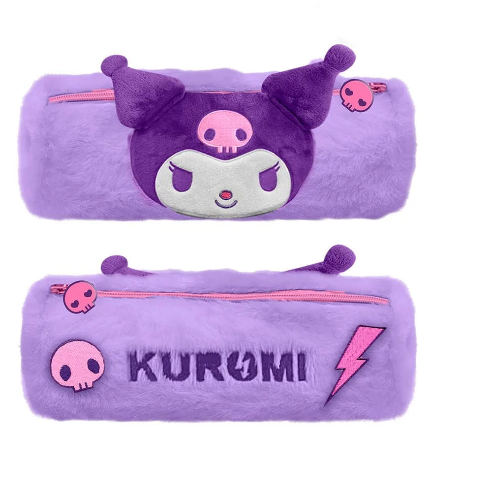 Leva a Kuromi para as aulas com este estojo Hello Kitty de 22 x 9 cm