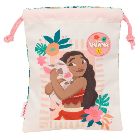 Leva o lanche para a escola com o Saco para Lanche Vaiana Disney da Safta. Leve