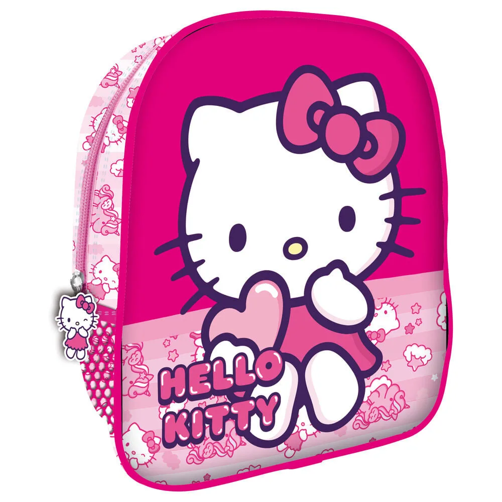 Mochila Hello Kitty de 30 cm com 30 x 24 x 8 cm
