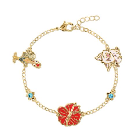 Adiciona o espírito aventureiro da Disney ao teu estilo com a pulseira com charms Vaiana da Peers Hardy. Joalharia temática leve e elegante. Descobre já!