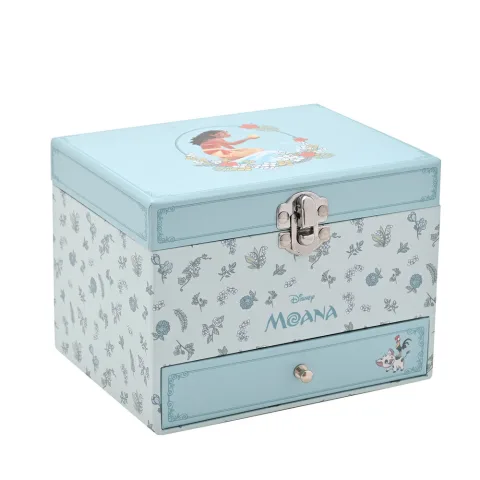 Guarda as tuas joias com o Guarda-Joias Musical Vaiana Disney Princesas. Inclui gaveta