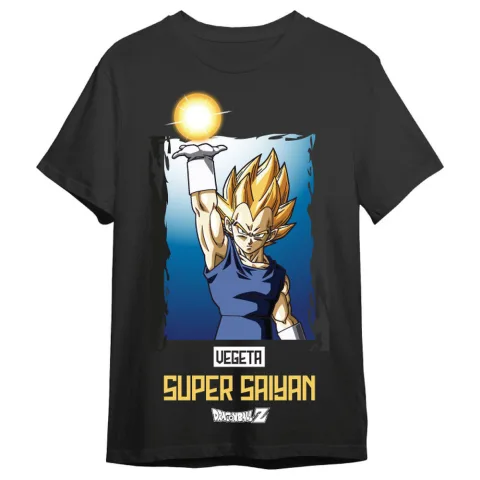 Assume o teu lado Saiyan com a T-shirt Vegeta Super Saiyan de Dragon Ball Z para adulto