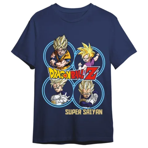 Descobre a T-shirt Super Saiyans de Dragon Ball Z para adulto