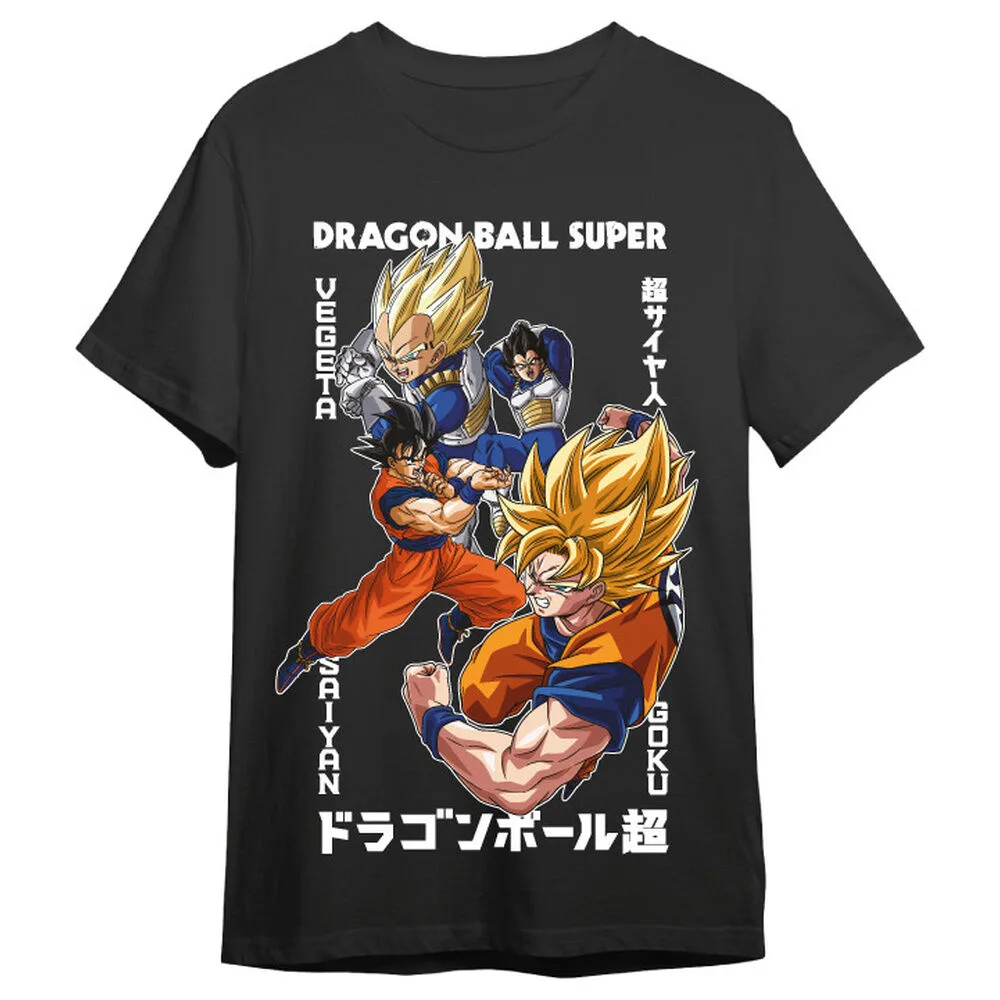 Vegeta e Goku juntos numa t-shirt oficial de Dragon Ball Super para adulto