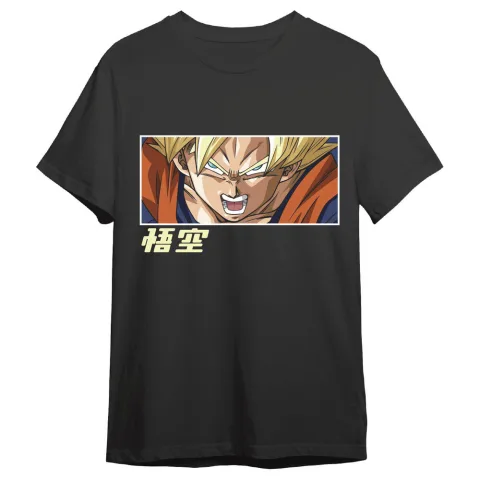 O olhar de Goku Super Saiyan numa T-shirt Eyes de Dragon Ball Super para adulto