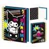 Anota ideias com atitude no Caderno A5 Punk Vibes Kuromi Hello Kitty