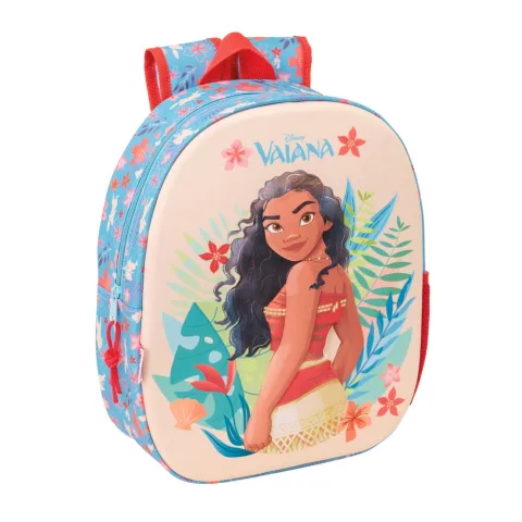 Leva a magia com a Mochila 3D Vaiana Disney 33 cm da Safta. Design com relevo em 3D