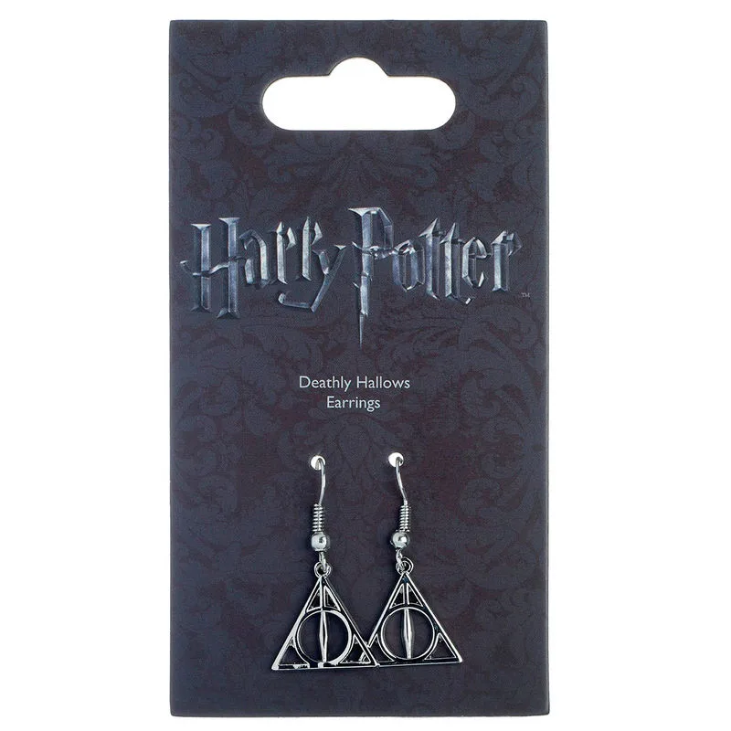 Brincos Harry Potter com o símbolo Deathly Hallows