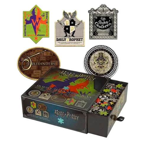 Monta as montras do Beco Diagon com o conjunto de 5 puzzles de 200 peças de Harry Potter