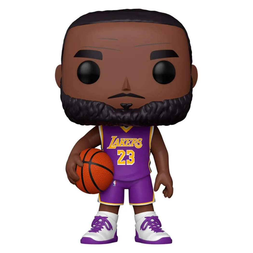 LeBron James com a camisola roxa dos Lakers numa Funko POP! de 25 cm em vinil
