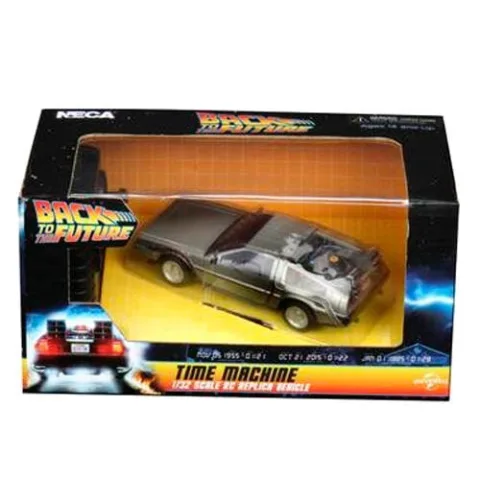 Põe a Time Machine em movimento com o Carro Telecomandado Regresso ao Futuro da NECA. Escala 1:32 e 13 cm