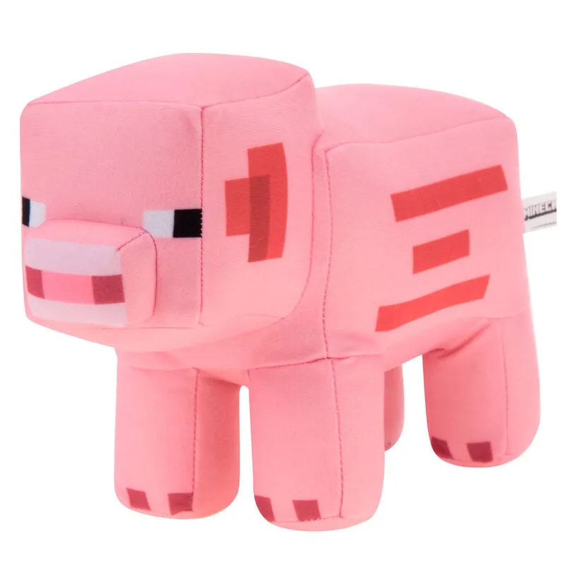 Peluche Porco Minecraft 27 cm da Play By Play: uma figura simpática do videojogo em formato macio e compacto