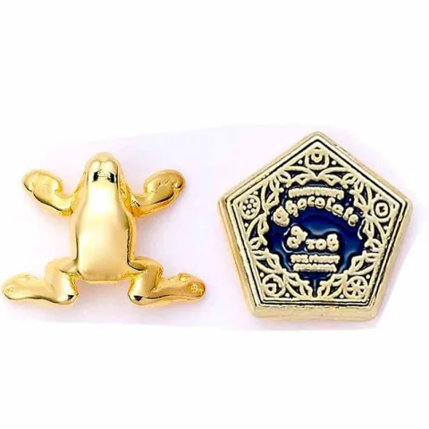 Brincos Sapo de Chocolate Harry Potter banhados a ouro