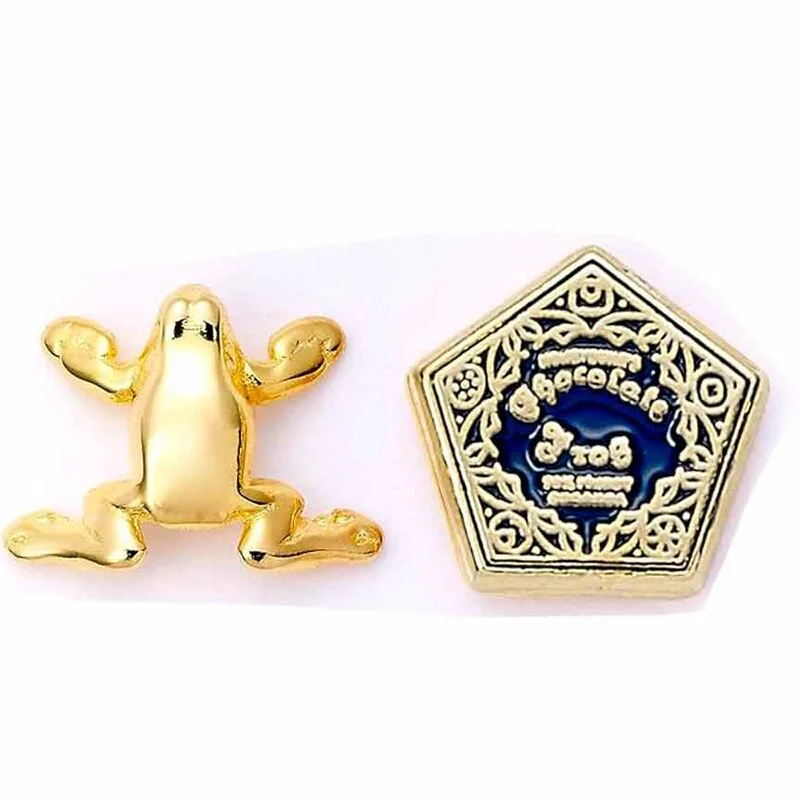 Brincos Sapo de Chocolate Harry Potter banhados a ouro