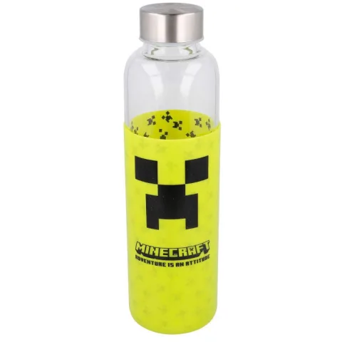 Garrafa de vidro reutilizável de Minecraft com 585 ml