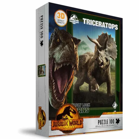 Monta um triceratops com o Puzzle 3D Triceratops Jurassic World