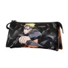 Organiza o material com o Estojo Triplo Uzumaki Naruto Shippuden: três compartimentos
