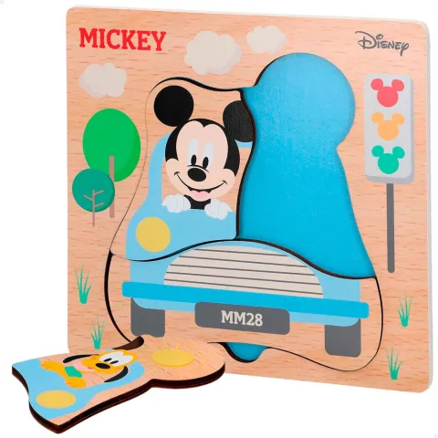 Puzzle de Madeira Mickey e Minnie Disney da Woomax