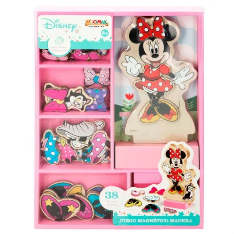 Joga e combina com o Jogo Magnético de Madeira Vestidos da Minnie Disney