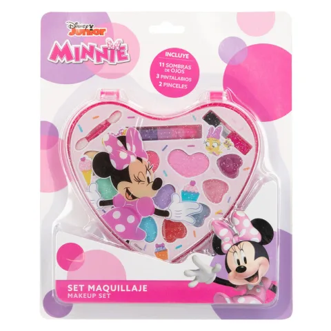 Brinca às maquilhagens com a Maquilhagem em Blister Coração Minnie Disney