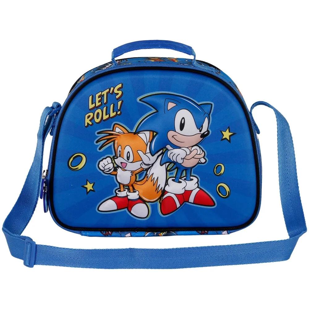 Lancheira com relevo 3D do Sonic