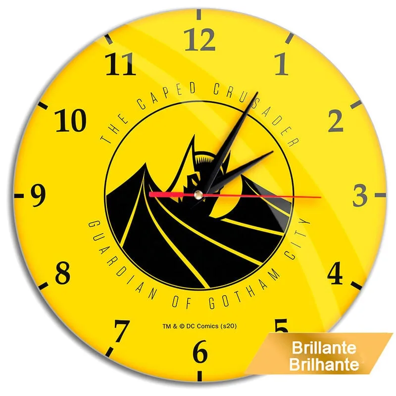 Decora a parede com o Relógio de Parede Batman DC Comics de 30