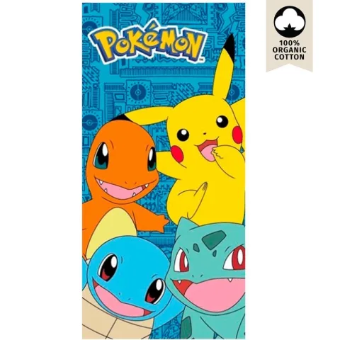 Descobre a Toalha Pokémon de Algodão de 140 x 70 cm