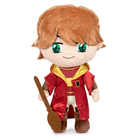 Peluche Ron Weasley Quidditch Champions de Harry Potter com 29 cm. Junta o leal amigo de Gryffindor à tua coleção ou oferece-o a um fã. Explora!