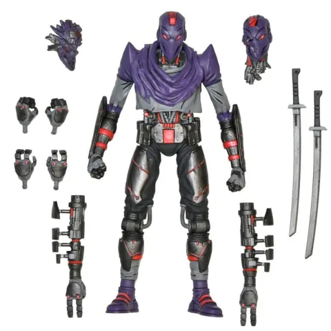 Reforça a tua coleção de Tartarugas Ninja com a Figura de Ação Ultimate Foot Bot The Last Ronin da NECA. 18 cm