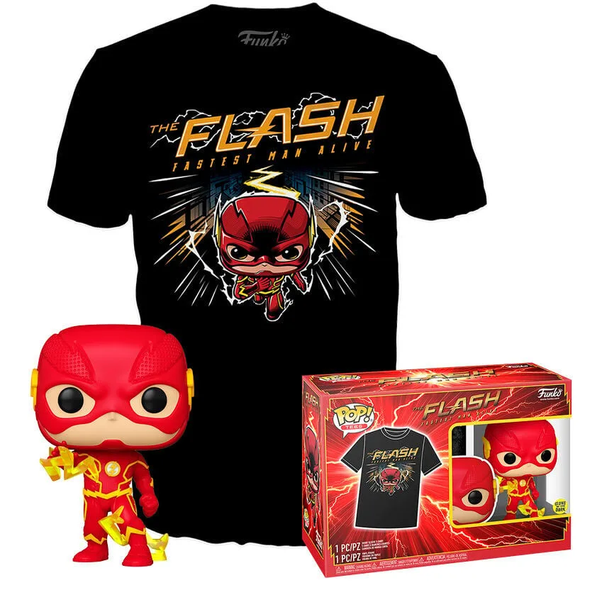 Coleciona e veste The Flash com este set da DC Comics que junta uma figura Funko POP! e uma T-shirt temática. Um presente completo para fãs. Descobre!