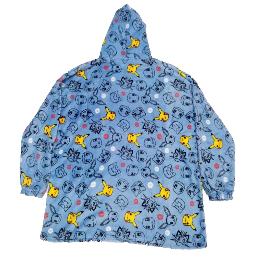 Roupão camisola oversize infantil Pokémon em tecido coral e tamanho único