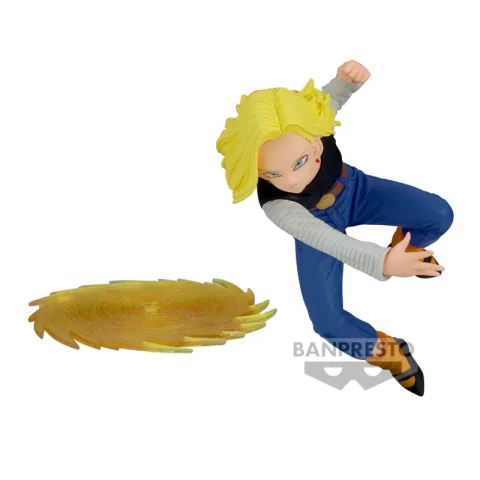 A Androide 18 de Dragon Ball Z numa figura G×materia de 13 cm
