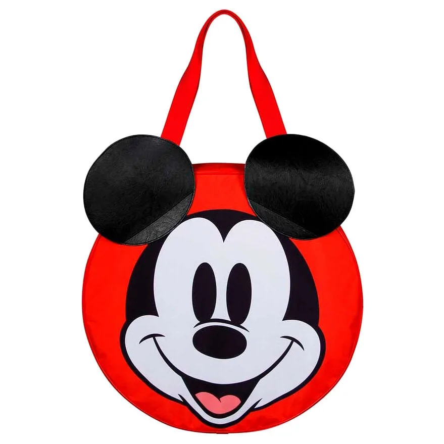 Leva o essencial para a praia na Bolsa de Praia Mickey Mouse Disney de 50 x 53 cm da Karactermania. Espaçosa e prática