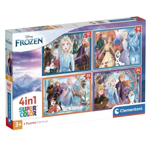 Descobre o puzzle Frozen da Clementoni com quatro desafios de 12