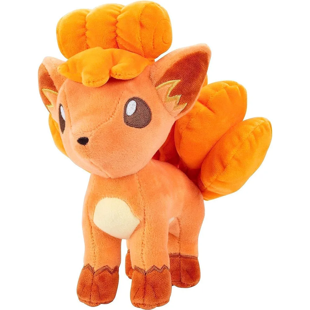 Peluche Vulpix Pokémon de 20 cm da Jazwares. O Pokémon raposa do tipo Fogo em versão macia
