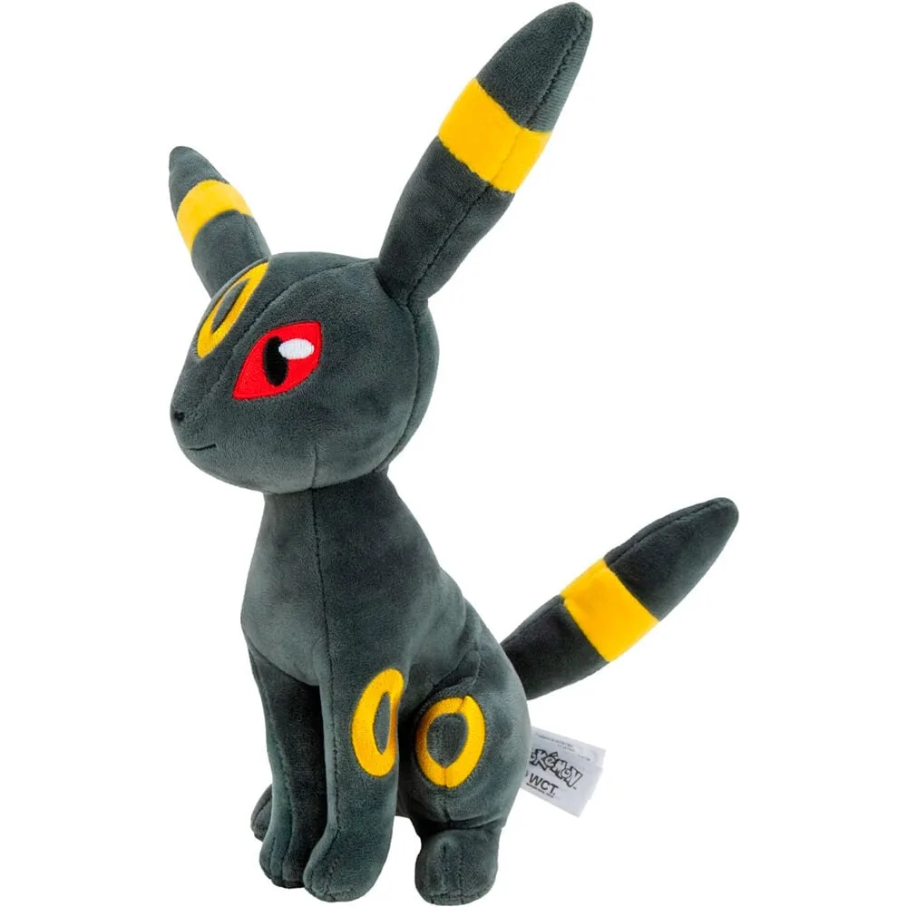 Peluche Umbreon Pokémon de 20 cm da Jazwares. Evolução de Eevee do tipo Sombrio