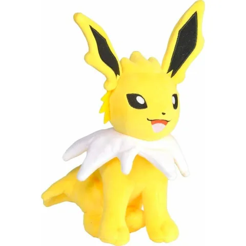 Peluche Jolteon Pokémon de 21 cm da Jazwares. Uma evolução de Eevee do tipo Elétrico para abraçar e colecionar. Escolhe o teu na Loja dos Brinquedos.
