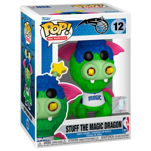 A mascote dos Orlando Magic em Figura Funko POP!: Stuff the Magic Dragon em vinil