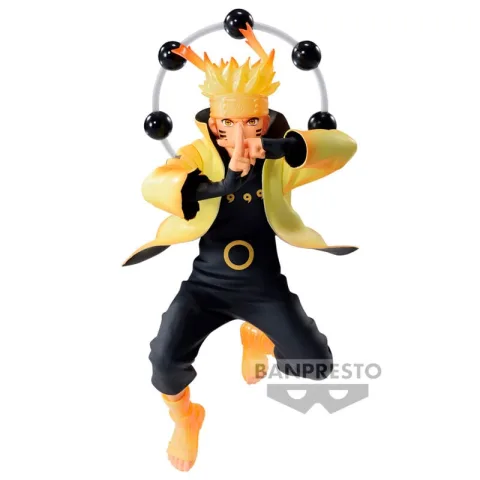 Naruto Uzumaki numa figura Vibration Stars de 14 cm da Banpresto