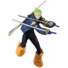 Roronoa Zoro numa figura Battle Record Collection de 16 cm da Banpresto. O espadachim de três espadas de One Piece pronto para a tua coleção. Explora já!