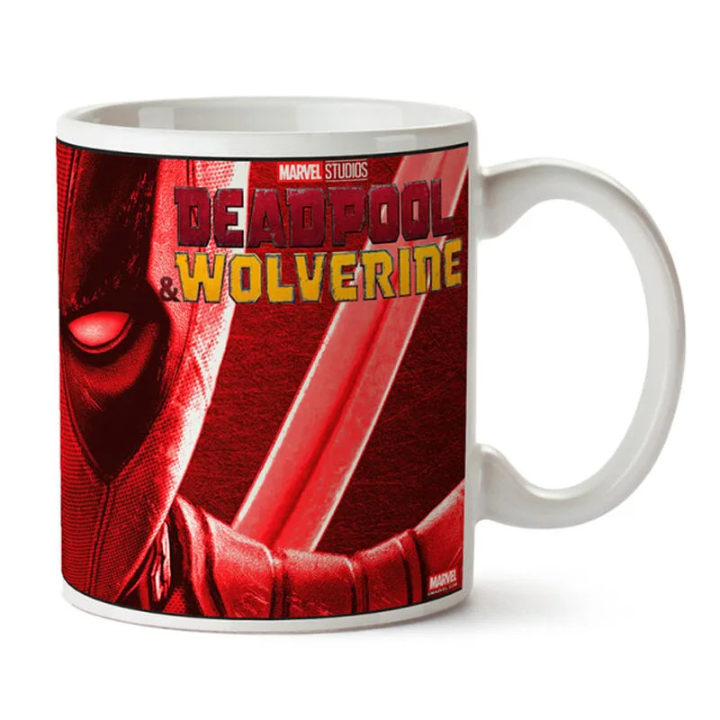 Caneca de cerâmica com Deadpool e Wolverine